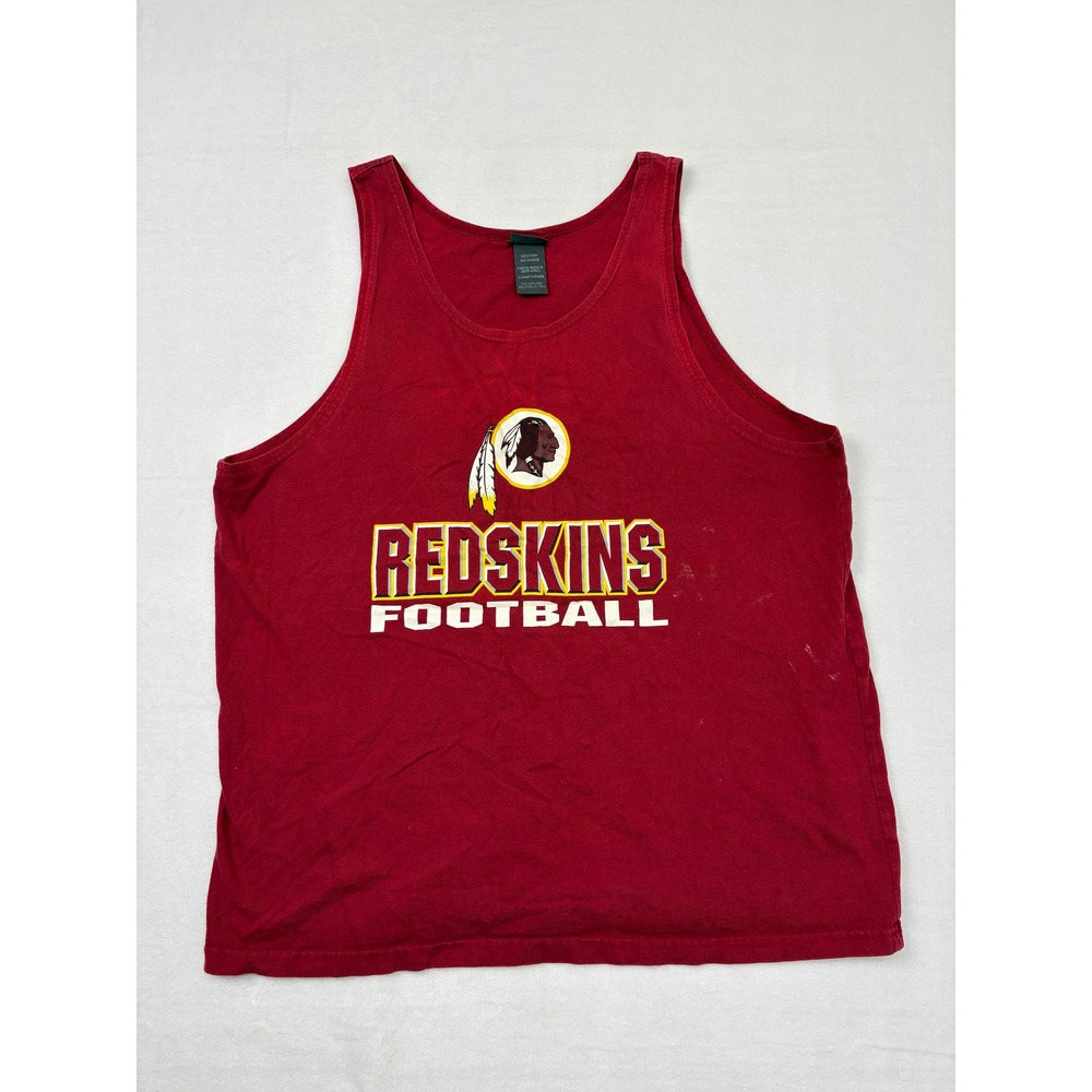 The Edge Washington Redskins Football Tank Top Men XL Burgundy Cotton Sleeveless